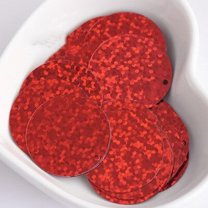 Πολύχρωμες παγιέτες 25 mm με 1 πλαϊνή τρύπα PVC Επίπεδες στρογγυλές χαλαρές παγιέτες παγιέτες Sewing Craft DIY Scrapbooking μενταγιόν 20g