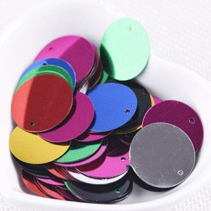 Πολύχρωμες παγιέτες 25 mm με 1 πλαϊνή τρύπα PVC Επίπεδες στρογγυλές χαλαρές παγιέτες παγιέτες Sewing Craft DIY Scrapbooking μενταγιόν 20g