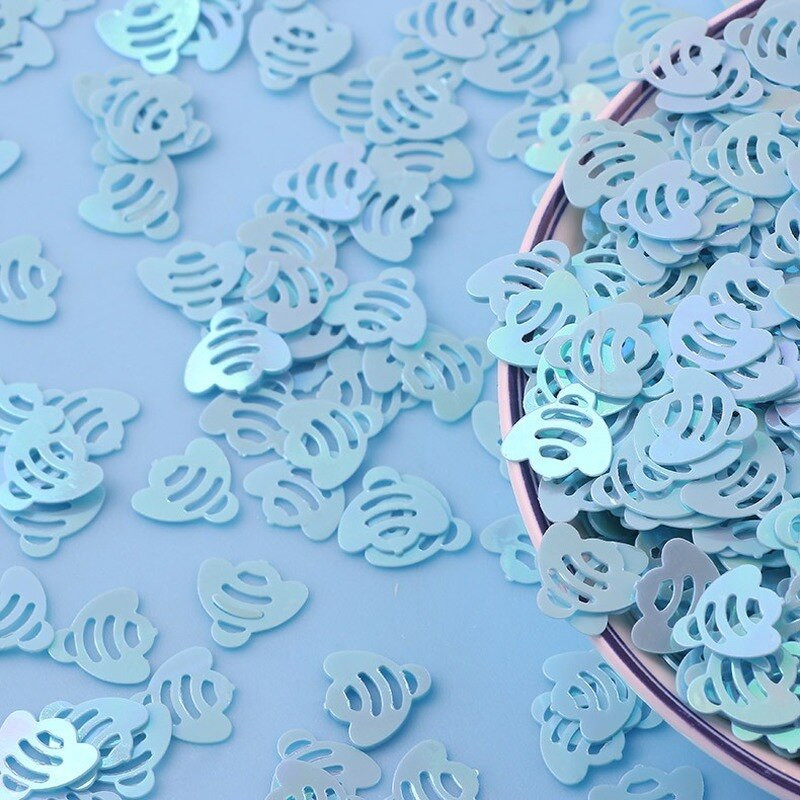10 g Paiete libere în formă de albină de desene animate pentru artizanat Realizarea de paillete Nails Art Manichiură Decorare nuntă Confetti cu sclipici DIY 10mm
