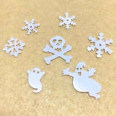 10 g/kott lumehelves Honky kummituse kujuga pvc lahtised litrid Halloweeni kaunistused käsitöö lastele isetegemise tarvikud