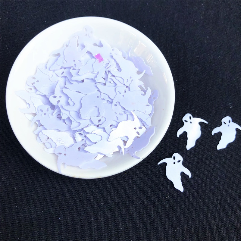 10 g/kott lumehelves Honky kummituse kujuga pvc lahtised litrid Halloweeni kaunistused käsitöö lastele isetegemise tarvikud