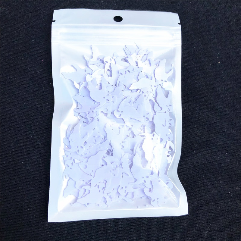 10 g/kott lumehelves Honky kummituse kujuga pvc lahtised litrid Halloweeni kaunistused käsitöö lastele isetegemise tarvikud