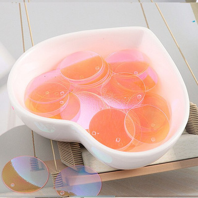 90 tk/partii läbipaistvad litrid 20 mm suured ümmargused pailletid Õmblustööd külgmise auguga rõivaste jaoks DIY Lentejuelase tarvikud