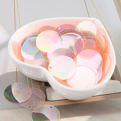 90 tk/partii läbipaistvad litrid 20 mm suured ümmargused pailletid Õmblustööd külgmise auguga rõivaste jaoks DIY Lentejuelase tarvikud