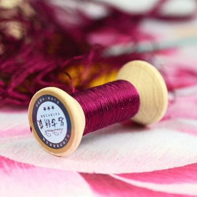 20m Peony Powder Suzhou DIY Common Color Silk Line Branch Εγχειρίδιο Spiraea Embroidery νήμα