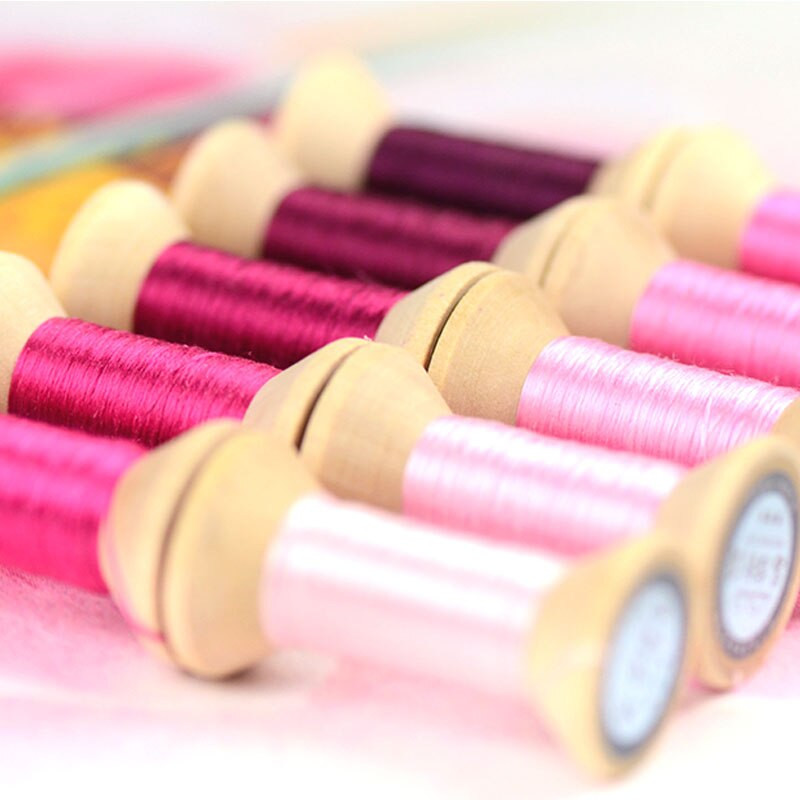 20m Peony Powder Suzhou DIY Common Color Silk Line Branch Εγχειρίδιο Spiraea Embroidery νήμα