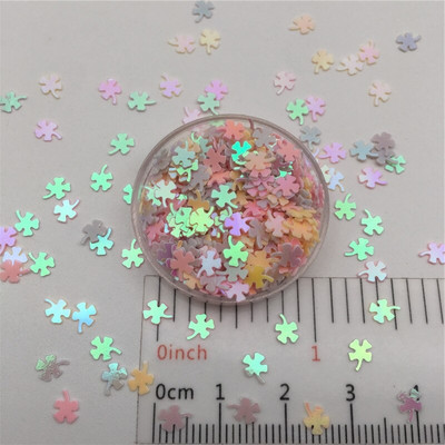30g/lot 4mm Paillete cu paiete libere de trifoi cu sclipici pentru artizanat de unghii, umplutură, confetti pentru decorarea nunții.