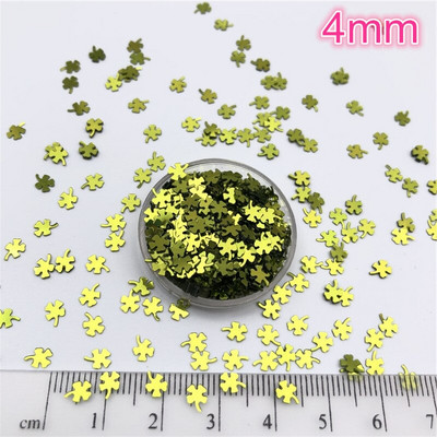 30g/lot 4mm Paillete cu paiete libere de trifoi cu sclipici pentru artizanat de unghii, umplutură, confetti pentru decorarea nunții.