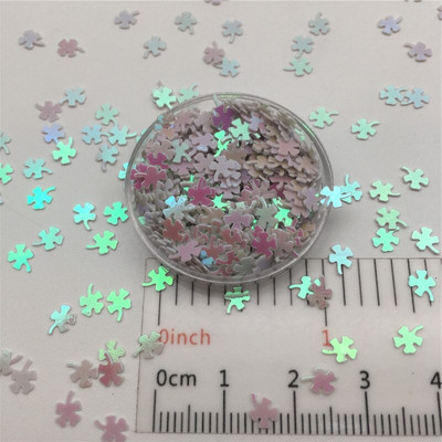 30g/lot 4mm Paillete cu paiete libere de trifoi cu sclipici pentru artizanat de unghii, umplutură, confetti pentru decorarea nunții.