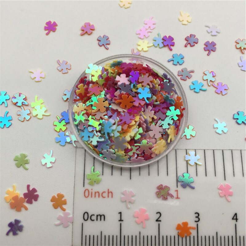 30g/lot 4mm Paillete cu paiete libere de trifoi cu sclipici pentru artizanat de unghii, umplutură, confetti pentru decorarea nunții.