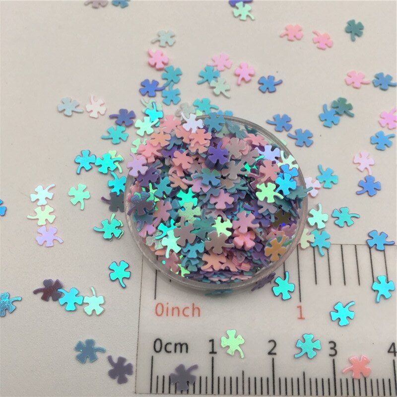 30g/lot 4mm Paillete cu paiete libere de trifoi cu sclipici pentru artizanat de unghii, umplutură, confetti pentru decorarea nunții.