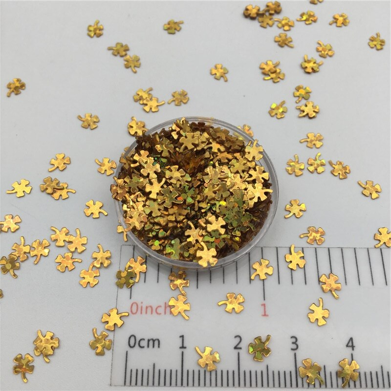 30g/lot 4mm Paillete cu paiete libere de trifoi cu sclipici pentru artizanat de unghii, umplutură, confetti pentru decorarea nunții.