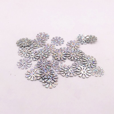 10g/200Pcs/Συσκευασία 16mm Snowflake PVC πούλιες με 1 κεντρική τρύπα παγιέτες Χριστουγεννιάτικα στολίδια DIY Ρούχα Αξεσουάρ Lentejuelas