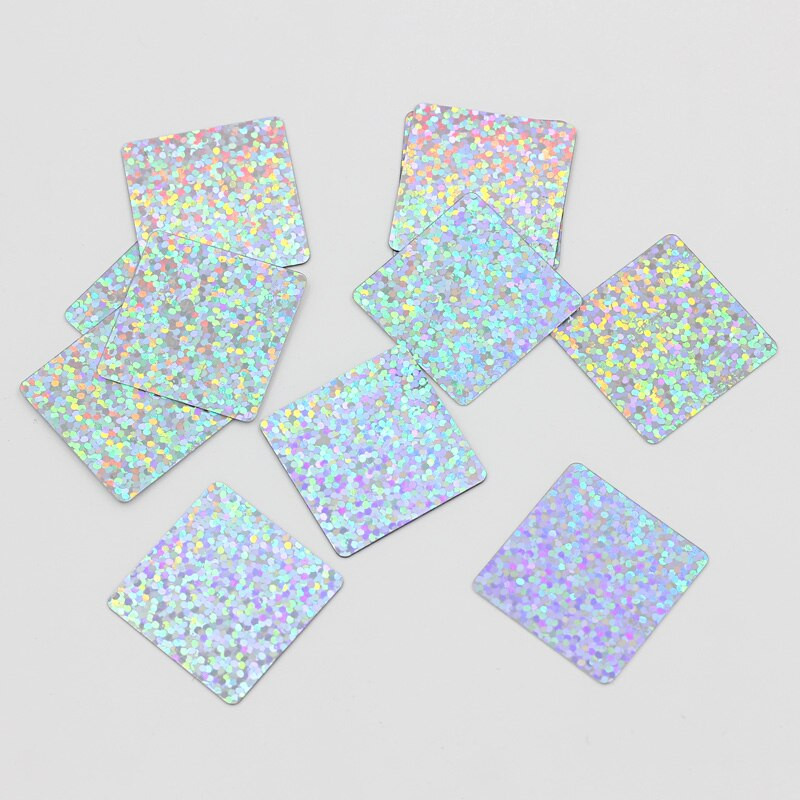 50 buc / PVC paiete laser 26 mm pătrat Paiete DIY accesorii de bijuterii îmbrăcăminte