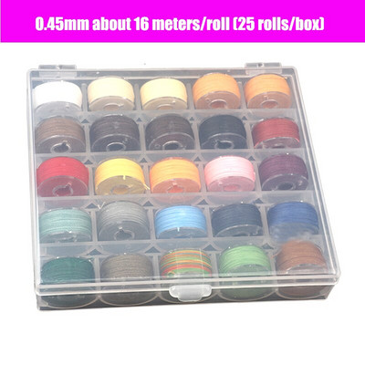 25 ρολό/κουτί με στρογγυλή κερωμένη κλωστή Κορδόνι με επίστρωση κεριού από πολυεστέρα για πλεκτά βραχιόλια Αξεσουάρ DIY ή ραπτικές χειροτεχνίες από δέρμα