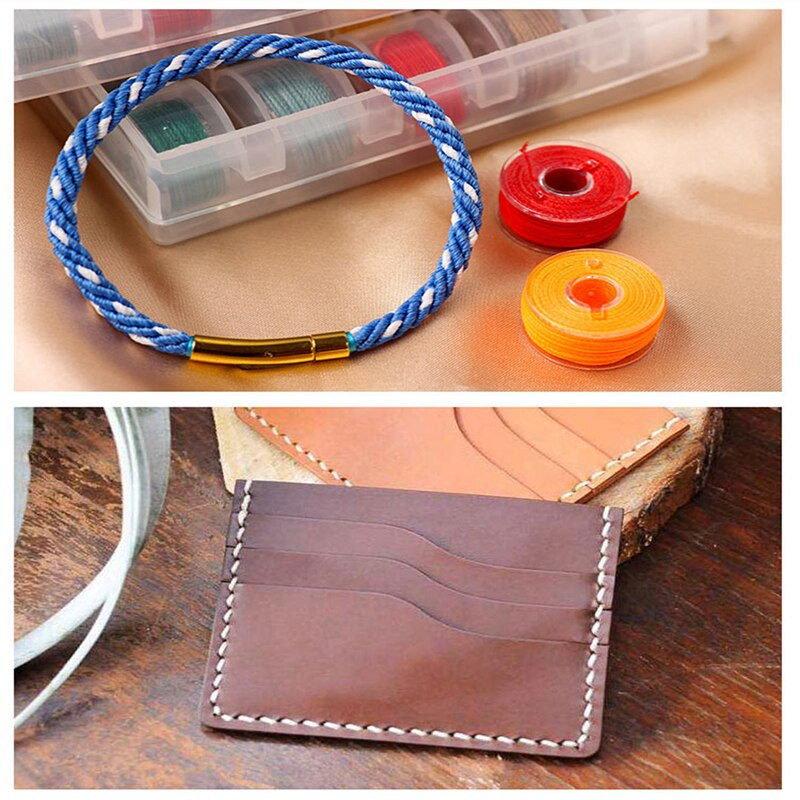 25 ρολό/κουτί με στρογγυλή κερωμένη κλωστή Κορδόνι με επίστρωση κεριού από πολυεστέρα για πλεκτά βραχιόλια Αξεσουάρ DIY ή ραπτικές χειροτεχνίες από δέρμα
