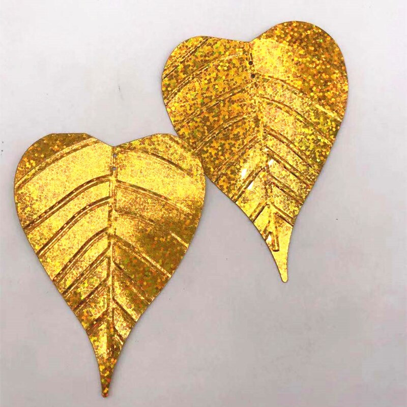 10ΤΜ/Τσάντα 70*100mm 3 Είδη Χρώμα Μεγάλα Φύλλα Σχήμα Παγιέτες Γάμος Ράψιμο PVC Crafts Πιλέτες DIY Lentejuelas Accessories