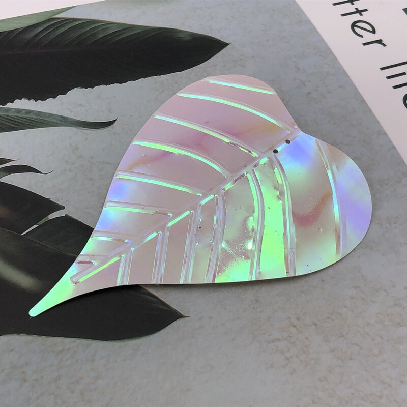 10ΤΜ/Τσάντα 70*100mm 3 Είδη Χρώμα Μεγάλα Φύλλα Σχήμα Παγιέτες Γάμος Ράψιμο PVC Crafts Πιλέτες DIY Lentejuelas Accessories