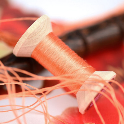 20m Mini Spool/Suzhou κέντημα νήμα κεντήματος / καρούλι από μεταξωτό νήμα / μεταξωτό νήμα κεντήματος /Κόκκινο πορτοκαλί