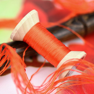 20m Mini Spool/Suzhou κέντημα νήμα κεντήματος / καρούλι από μεταξωτό νήμα / μεταξωτό νήμα κεντήματος /Κόκκινο πορτοκαλί