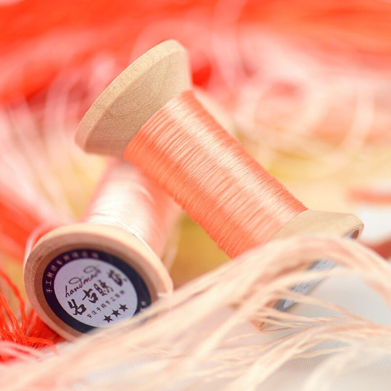 20m Mini Spool/Suzhou κέντημα νήμα κεντήματος / καρούλι από μεταξωτό νήμα / μεταξωτό νήμα κεντήματος /Κόκκινο πορτοκαλί