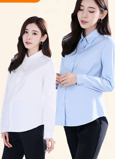 Γυναικείο πουκάμισο εγκυμοσύνης με κλασικό γιακά