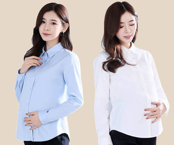 Γυναικείο πουκάμισο εγκυμοσύνης με κλασικό γιακά