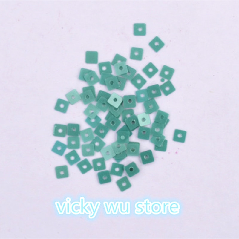 10 g/vrećica 3*3 mm smaragdno/ružičasto četvrtaste šljokice PVC paillettes ravne šljokice DIY odjeća za vjenčanje Šivaći obrt Lentejuelas dodaci
