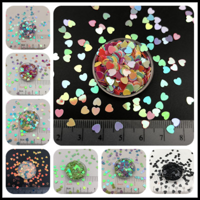 30g/Παρτίδα 4mm Heart Loose Sequins Glitter Paillettes For DIY Nail Craft,Filler, κομφετί διακόσμησης γάμου Χονδρική