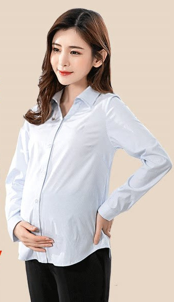 Нов модел дамска риза с дълъг ръкав за бременни