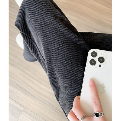 Pantaloni de maternitate cu talie înaltă în dungi de damă