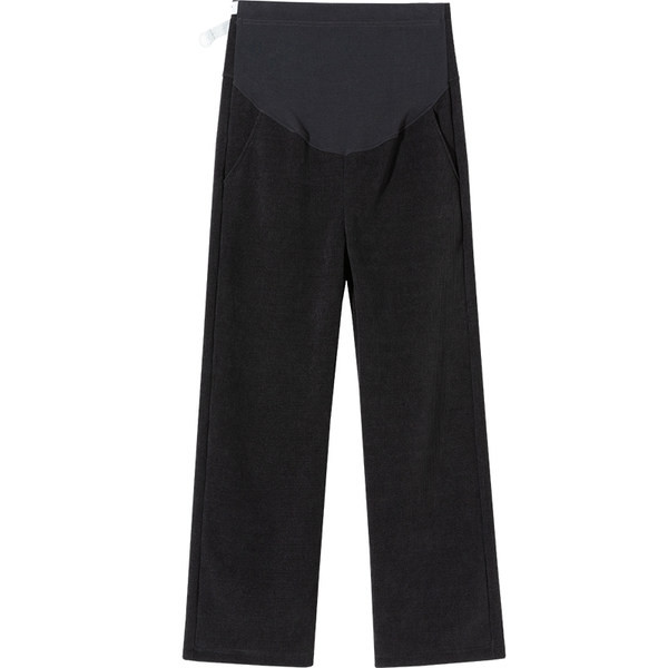 Pantaloni de maternitate cu talie înaltă în dungi de damă