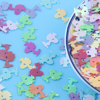 10g uus PVC multikas koer lahtised litrid Pailletid õmblemine käsitöö isetegemise tarvikud pulmarõivad küünekunsti kaunistused: 10*13mm