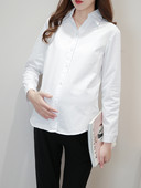 Naiste pikkade varrukatega vabaajasärk klassikalise kraega