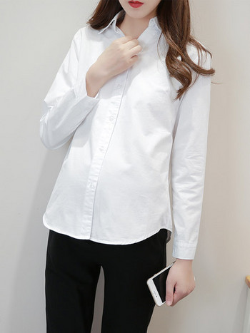 Γυναικείο μακρυμάνικο casual πουκάμισο με κλασικό γιακά
