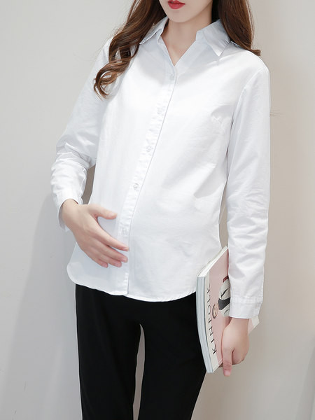 Naiste pikkade varrukatega vabaajasärk klassikalise kraega