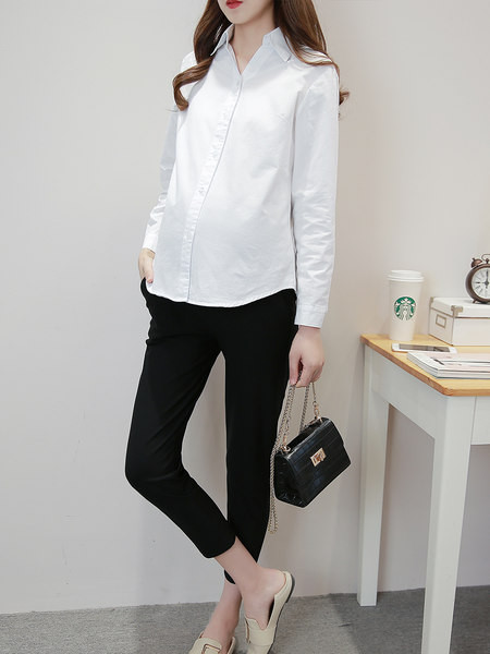 Naiste pikkade varrukatega vabaajasärk klassikalise kraega