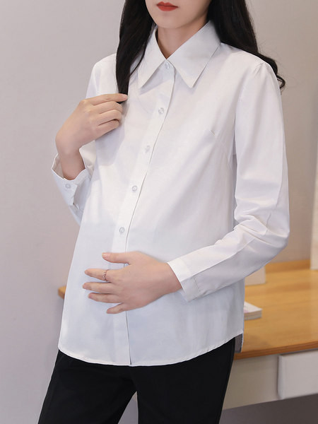 Naiste pikkade varrukatega vabaajasärk klassikalise kraega