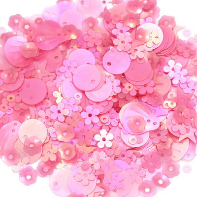 10g Mix Shape Glitter πούλιες για κεντήματα DIY Ρούχα Λουλούδι/Αστέρι/Στρογγυλά/Κοχύλι Πιλέτες Μανικιούρ Νυχιών Διακόσμηση Ραπτικής Χειροτεχνίας