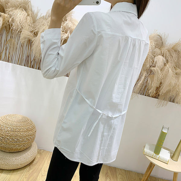 Γυναικείο casual πουκάμισο με κλασικό γιακά για εγκύους