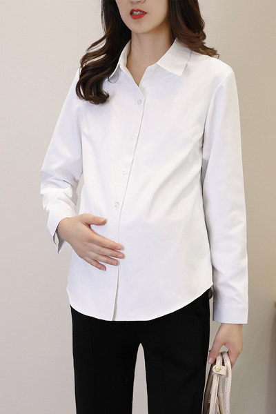 Klassikalise kraega naiste särk rasedatele naistele