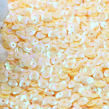 6 мм кръгъл вдлъбнат лист PVC свободни пайети Шиене занаят за сватбен декор облекло, рокли, обувки и шапки Направи си сам на едро