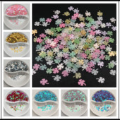 4mm Τετράφυλλο τριφύλλι PVC χαλαρές παγιέτες παγιέτες για μανικιούρ νυχιών, κομφετί γάμου, αξεσουάρ για στολίδια/χειροτεχνίες