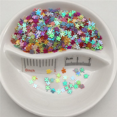 4mm Τετράφυλλο τριφύλλι PVC χαλαρές παγιέτες παγιέτες για μανικιούρ νυχιών, κομφετί γάμου, αξεσουάρ για στολίδια/χειροτεχνίες