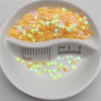 4mm Τετράφυλλο τριφύλλι PVC χαλαρές παγιέτες παγιέτες για μανικιούρ νυχιών, κομφετί γάμου, αξεσουάρ για στολίδια/χειροτεχνίες