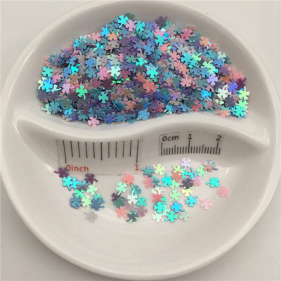 4mm Τετράφυλλο τριφύλλι PVC χαλαρές παγιέτες παγιέτες για μανικιούρ νυχιών, κομφετί γάμου, αξεσουάρ για στολίδια/χειροτεχνίες