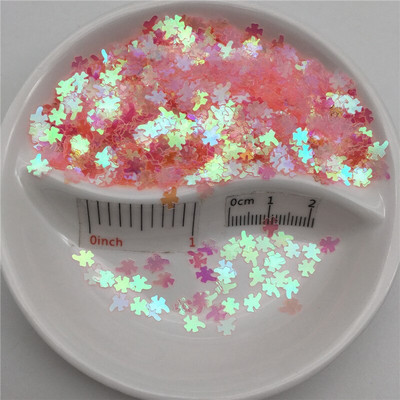 4mm Τετράφυλλο τριφύλλι PVC χαλαρές παγιέτες παγιέτες για μανικιούρ νυχιών, κομφετί γάμου, αξεσουάρ για στολίδια/χειροτεχνίες