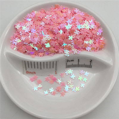 4mm Τετράφυλλο τριφύλλι PVC χαλαρές παγιέτες παγιέτες για μανικιούρ νυχιών, κομφετί γάμου, αξεσουάρ για στολίδια/χειροτεχνίες