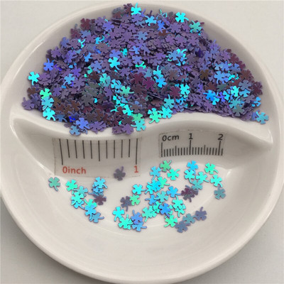 4mm Τετράφυλλο τριφύλλι PVC χαλαρές παγιέτες παγιέτες για μανικιούρ νυχιών, κομφετί γάμου, αξεσουάρ για στολίδια/χειροτεχνίες