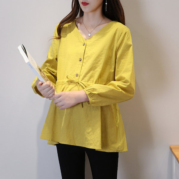 Naiste nööpide ja paeltega särk rasedatele naistele